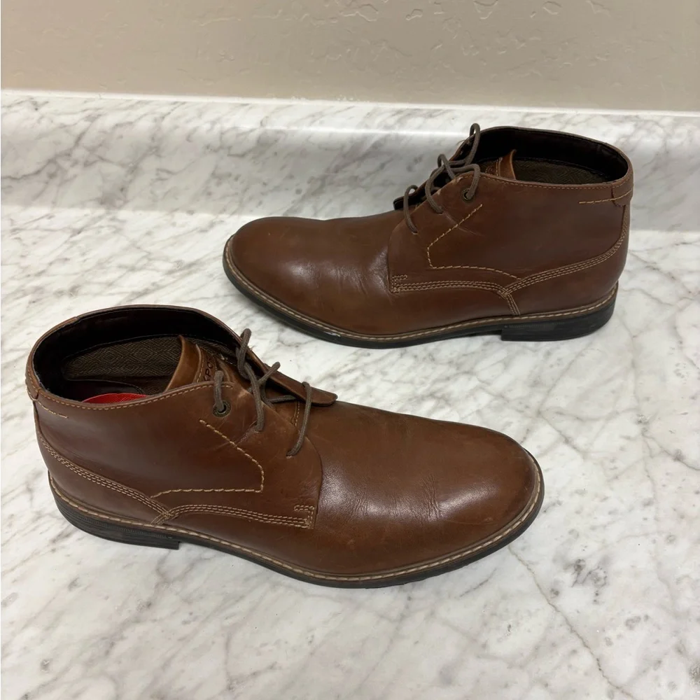 Rockport Men’s Chestnut Brown Leather Chukka Boots